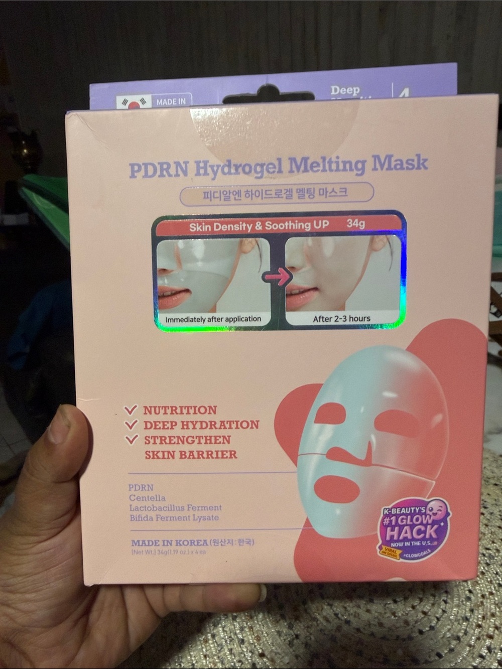 PDRN Hydrogel Melting Mask 4pcs - Pink Deep Hydration Sheet Mask